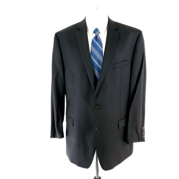 Calvin Klein Wool 2 Button Blazer 42L Or Slim‎ Fit 44L Gray - Picture 3 of 10
